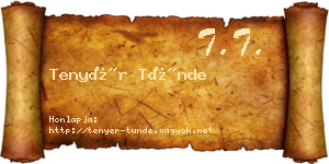 Tenyér Tünde névjegykártya